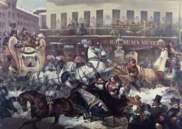 Sleighing in New York 1855 - view 1