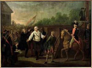 Louis XVI (1754-93) at the Foot of the Scaffold by Charles Benazech