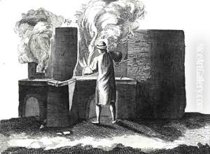 Glassmaking workshop, from the 'Encyclopedia' by Robert Benard