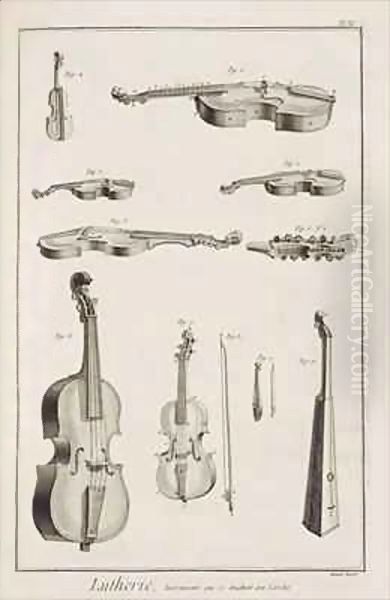 Plate XI, Instruments played with a bow - view 1