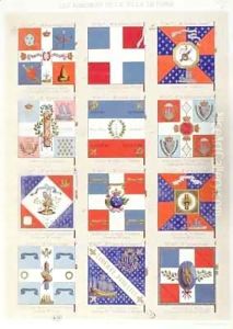 Flags of the various Districts of Paris by Benard