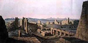 General View of the Ruins of the Great Temple of Carnac, discovered by G. Belzoni