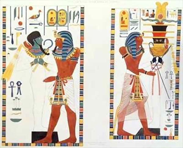 Two Murals from the Tombs of the Kings of Thebes, discovered by G. Belzoni - view 1