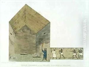 The Great Chamber in the second pyramid of Ghizeh by Giovanni Battista Belzoni