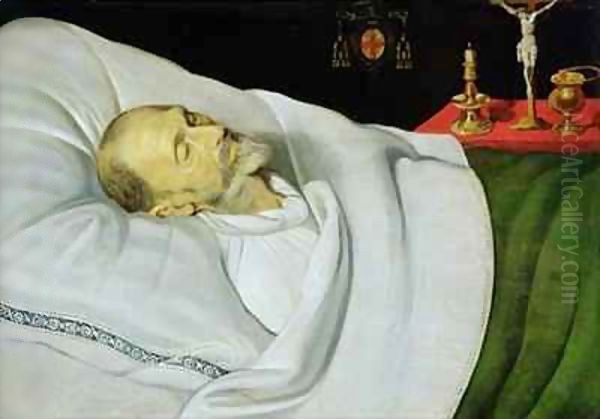 Antoine de Henin, Bishop of Ypres, on his death bed - view 1