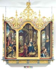 Triptych of the Adoration of the Infant Christ by Jean Bellegambe the Elder
