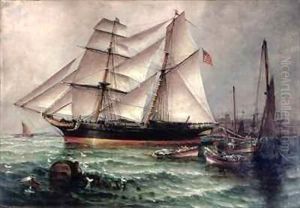 The Life of the Slaver 'Orange Grove' Leaving Sunderland Harbour by Stuart Henry Bell