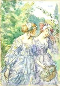 'See where my Love A Maying Goes With Sweet Dame Flora Playing by Robert Anning Bell