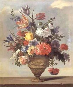 A Still Life of Flowers by Jean Baptiste Belin de Fontenay