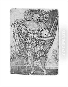 Portrait of a military ensign in the Thirty Years' War by Barthel Beham