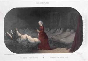 Miss Nightingale (1820-1910) in the hospital in Scutary during the Crimean War by Max & Simeon Beeger