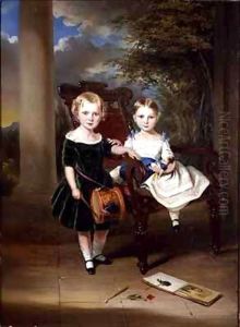 Portrait of two children called Herbert and Rose by George Duncan Beechy