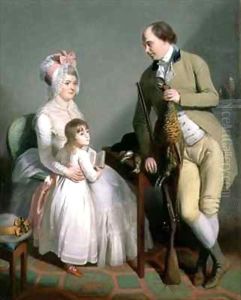 Mr and Mrs Custance of Norwich and their Daughter Frances by Sir William Beechey