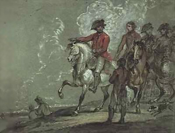King George III, reviewing the 10th Dragoons - view 1
