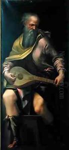 Lute player by Girolamo Mazzola Bedoli