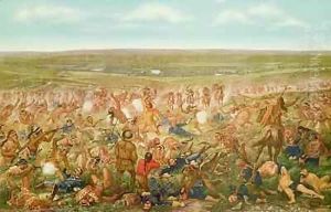 The Artist's Conception of the Battle of Little Big Horn by Otto Becker