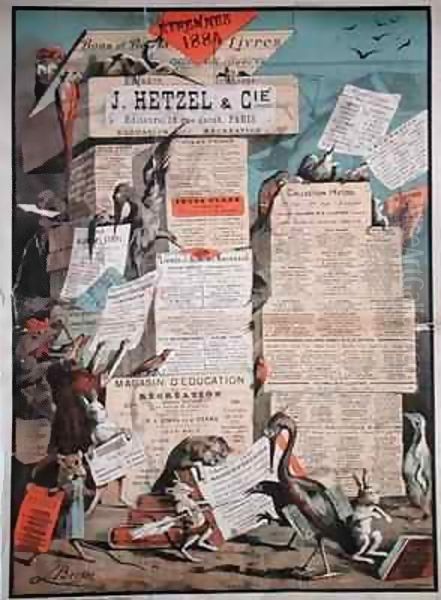 Advertisement for the publishing house Hetzel from 'Le Monde Illustre' - view 1