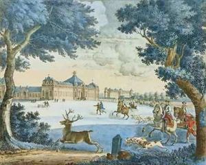 The Duke of Bourbon Hunting Stag at Chantilly by J. Beaufort