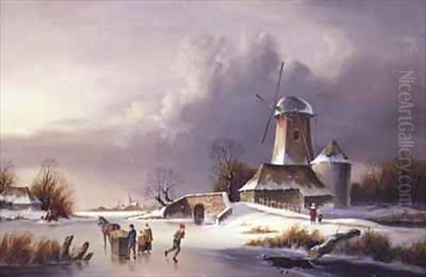 Dutch Frozen River Landscape 2 - view 1