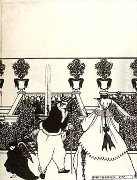 Cupid walks through the Garden, Front Cover Design for 'The Savoy' - view 1