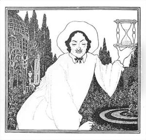 Cover design to 'The Pierrot of the Minute' by Aubrey Vincent Beardsley