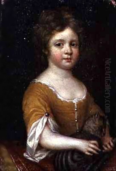Portrait of a Girl with a Cat - view 1