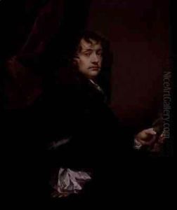 Portrait of Sir Peter Lely (1618-80) by Charles Beale