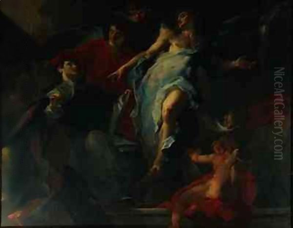 St. Thomas surrounded by angels - view 1