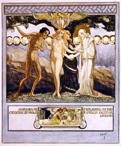 Illustration from Dante's 'Divine Comedy', Paradise, Canto XXXII by Franz von (Choisy Le Conin) Bayros