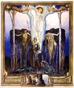 Illustration from Dante's 'Divine Comedy', Paradise, Canto VII by Franz von (Choisy Le Conin) Bayros