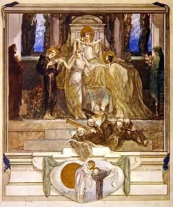 Illustration from Dante's 'Divine Comedy', Paradise, Canto XI by Franz von (Choisy Le Conin) Bayros