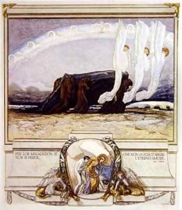 Illustration from Dante's 'Divine Comedy', Purgatory, Canto II 135 by Franz von (Choisy Le Conin) Bayros