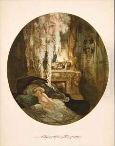 Nude Woman in her Boudoir by Franz von (Choisy Le Conin) Bayros