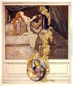 Illustration from Dante's 'Divine Comedy', Inferno, Canto V by Franz von (Choisy Le Conin) Bayros