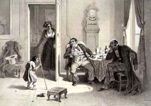 The Sale of Little Henry, plate 2 from 'Uncle Tom's Cabin' by Adolphe Jean-Baptiste Bayot