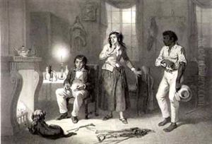 Legree, Cassy and Sambo, plate 10 from 'Uncle Tom's Cabin' by Adolphe Jean-Baptiste Bayot