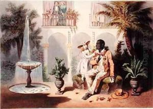 Tom and Evangeline, plate 5 from 'Uncle Tom's Cabin' 2 by Adolphe Jean-Baptiste Bayot