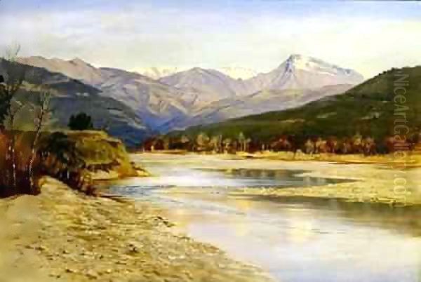 A Mountainous Lake Landscape in Bordighera - view 1