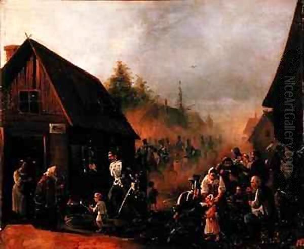 Scene from the Russian-French War in 1812 - view 1