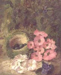 Spring (nest with dog roses) by Fanny Jane Bayfield