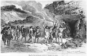 Prehistoric Funeral Rite by Emile Antoine Bayard
