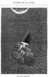 Leaving for the Moon by Emile Antoine Bayard