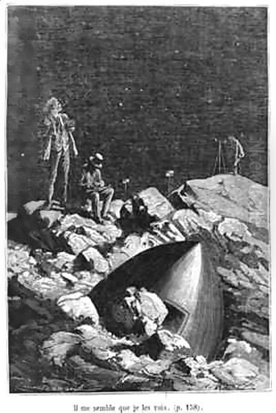 Illustration from 'From the Earth to the Moon' - view 1