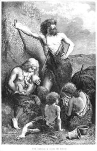 A family during the stone age by Emile Antoine Bayard