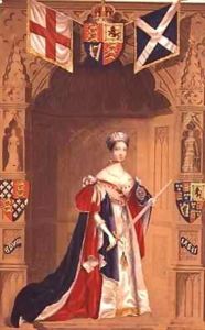 Queen Victoria in a Garter Stall
