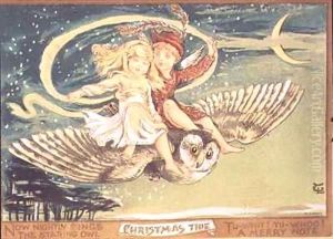 Owl Flight, Christmas card