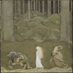 The Princess and the Trolls by John Bauer