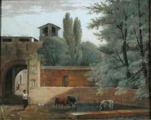 The Watering Place by Joseph Francois Baudelaire