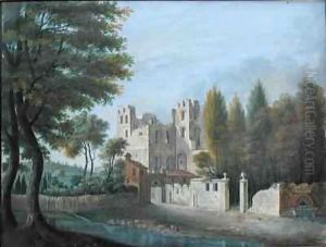 Italian Landscape by Joseph Francois Baudelaire