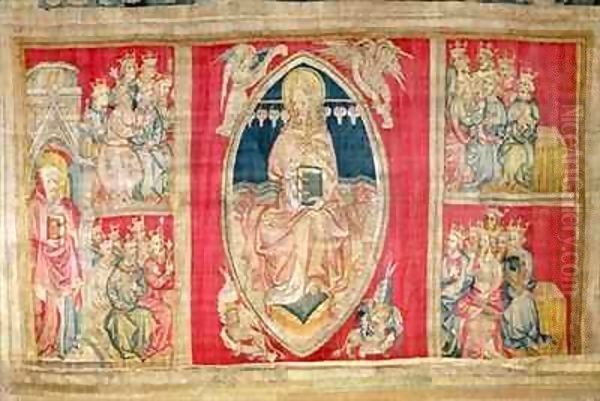 Christ enthroned with the apocalyptic beasts and the twenty four elders - view 1
